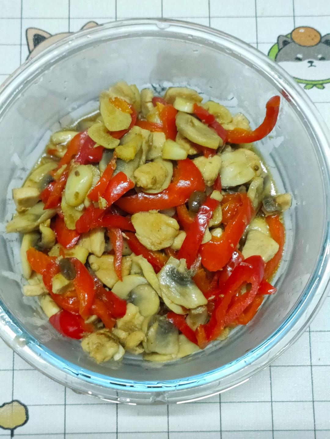 鲜椒口蘑鸡丁