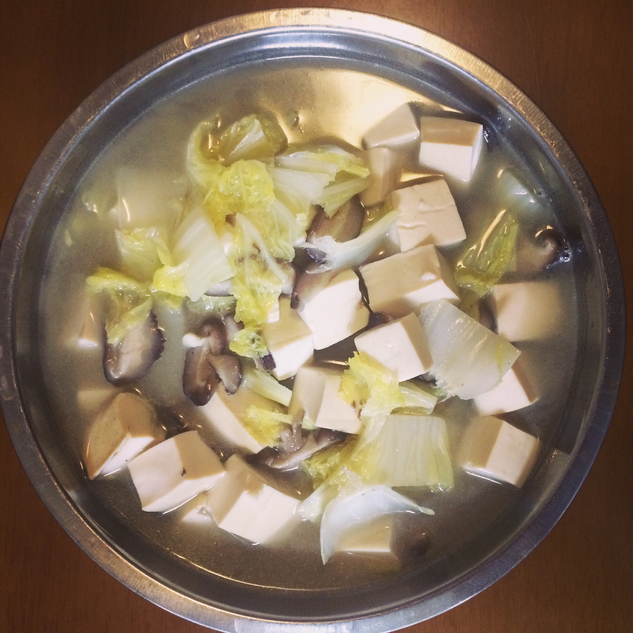 黏黏的心跳小姐做的香菇白菜豆腐汤