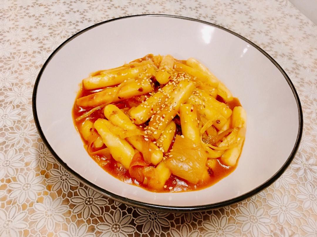 韩式辣炒年糕（or网红芝士套路之芝心年糕）