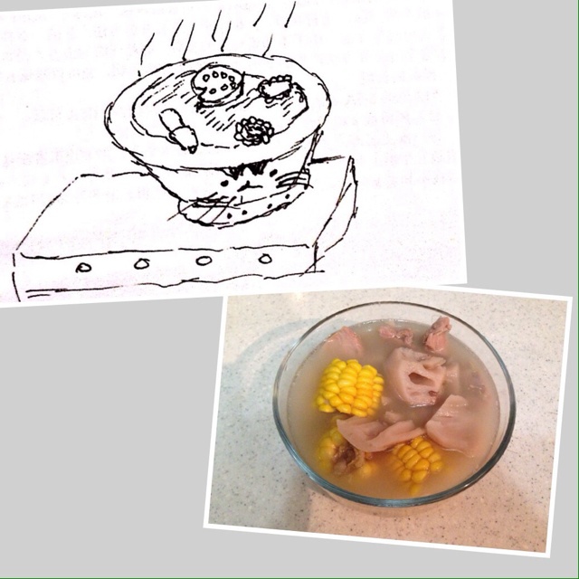莲藕玉米排骨汤