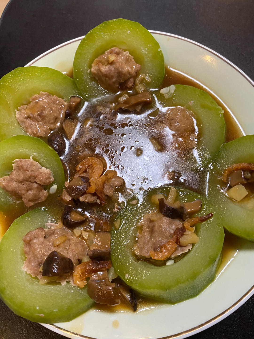 家常节瓜让肉沫