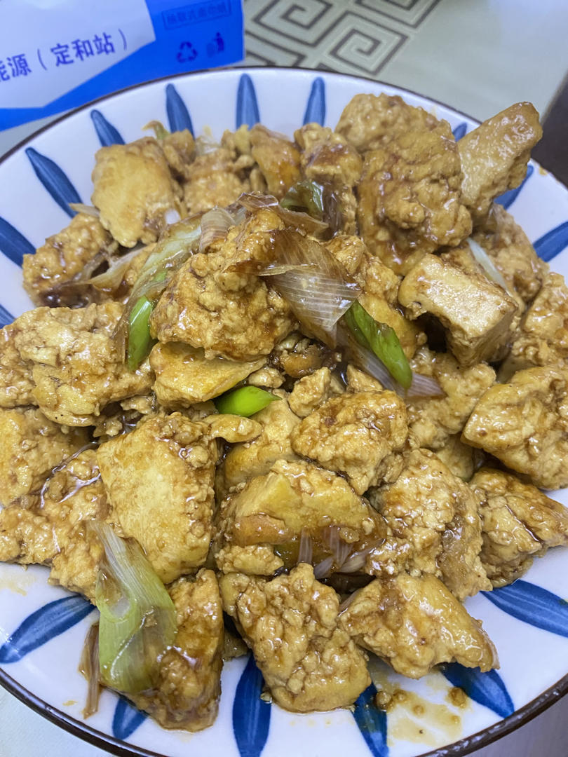 葱烧豆腐