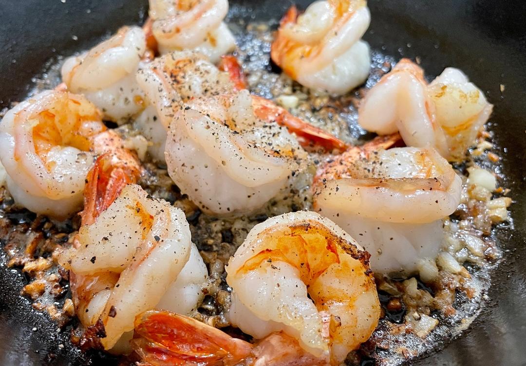 铁板蒜蓉虾