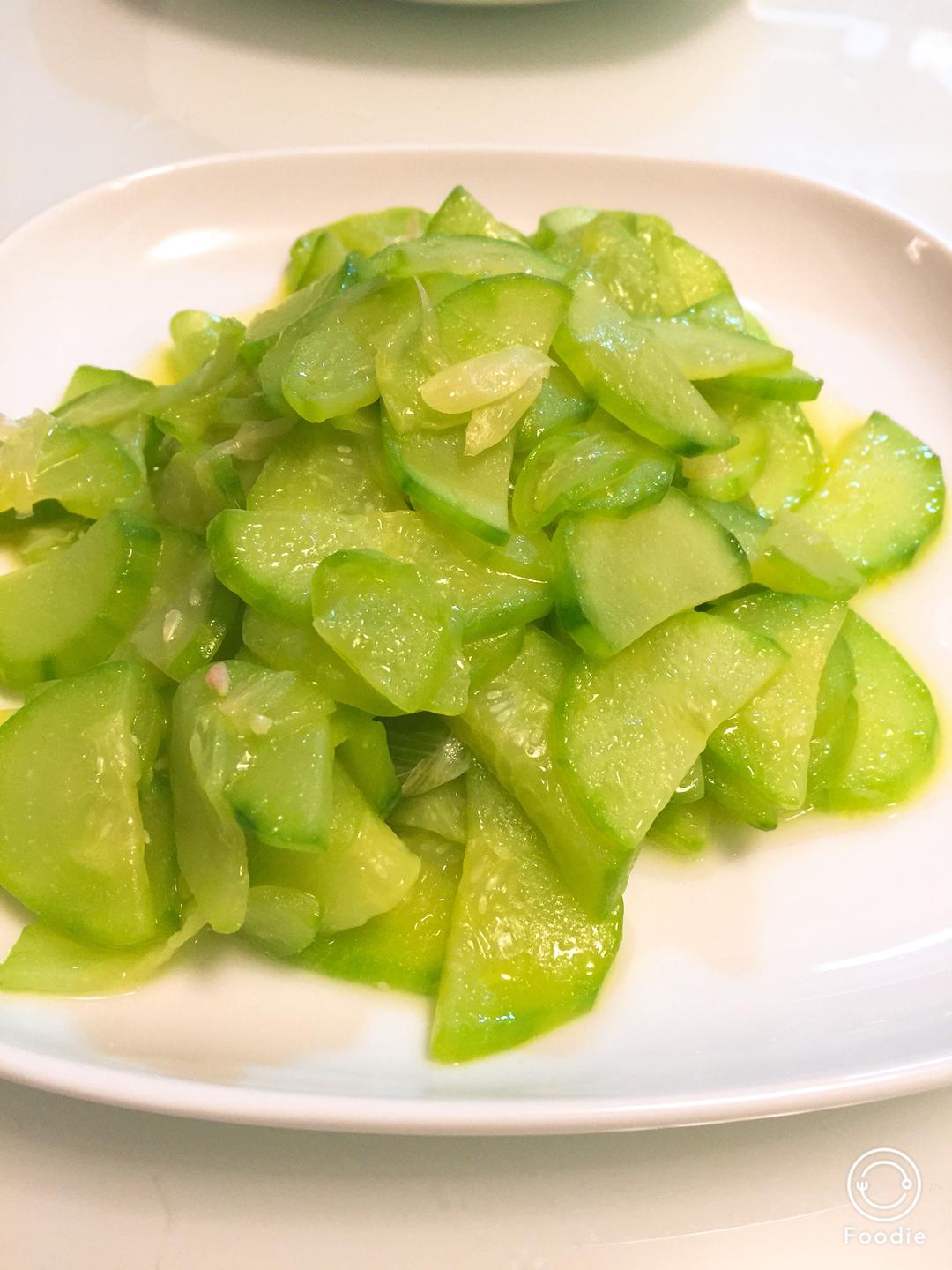 素炒黄瓜片的做法