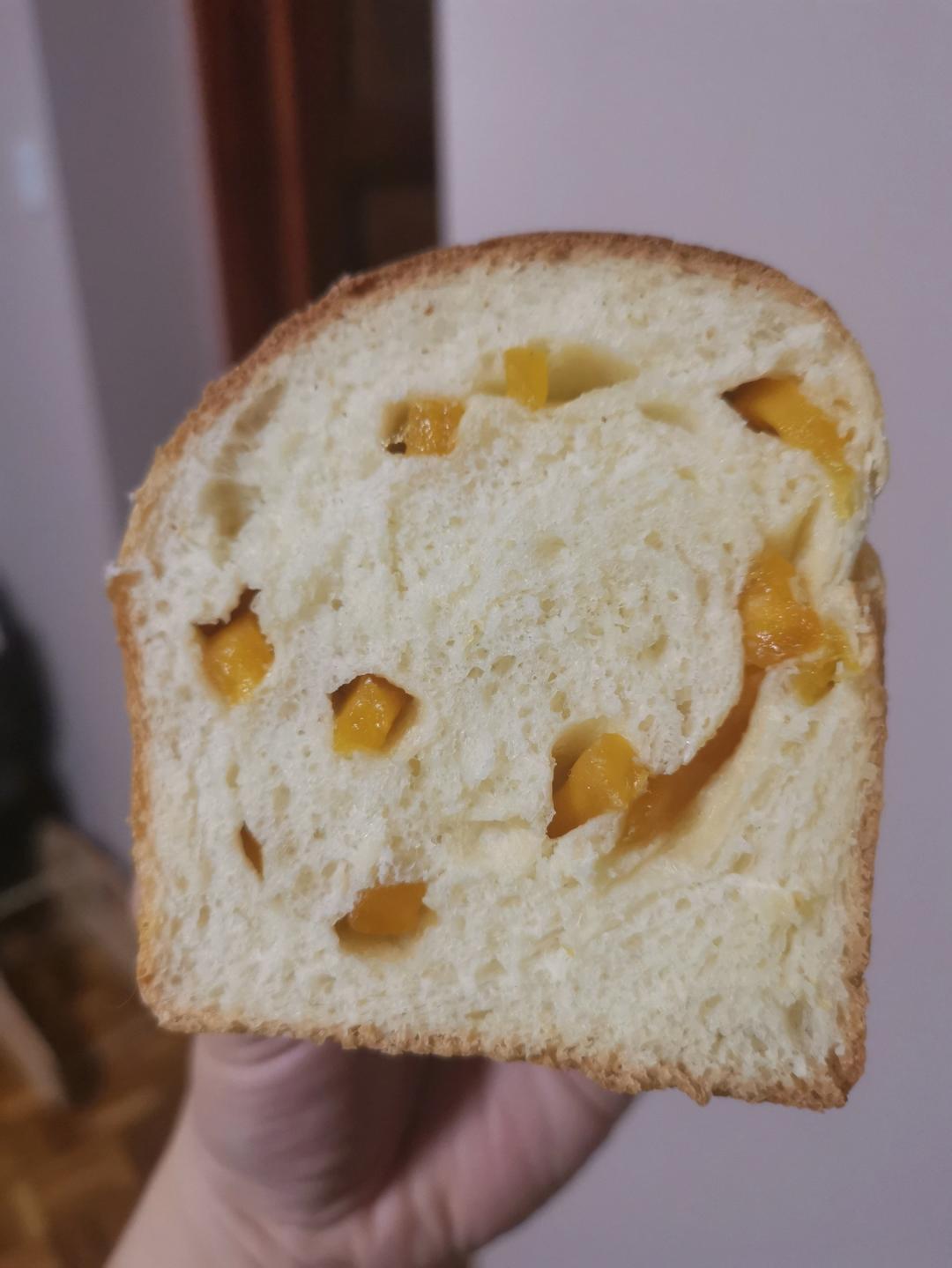 香橙酵液｜黄桃雪酪吐司🍊口感堪比布里欧修！