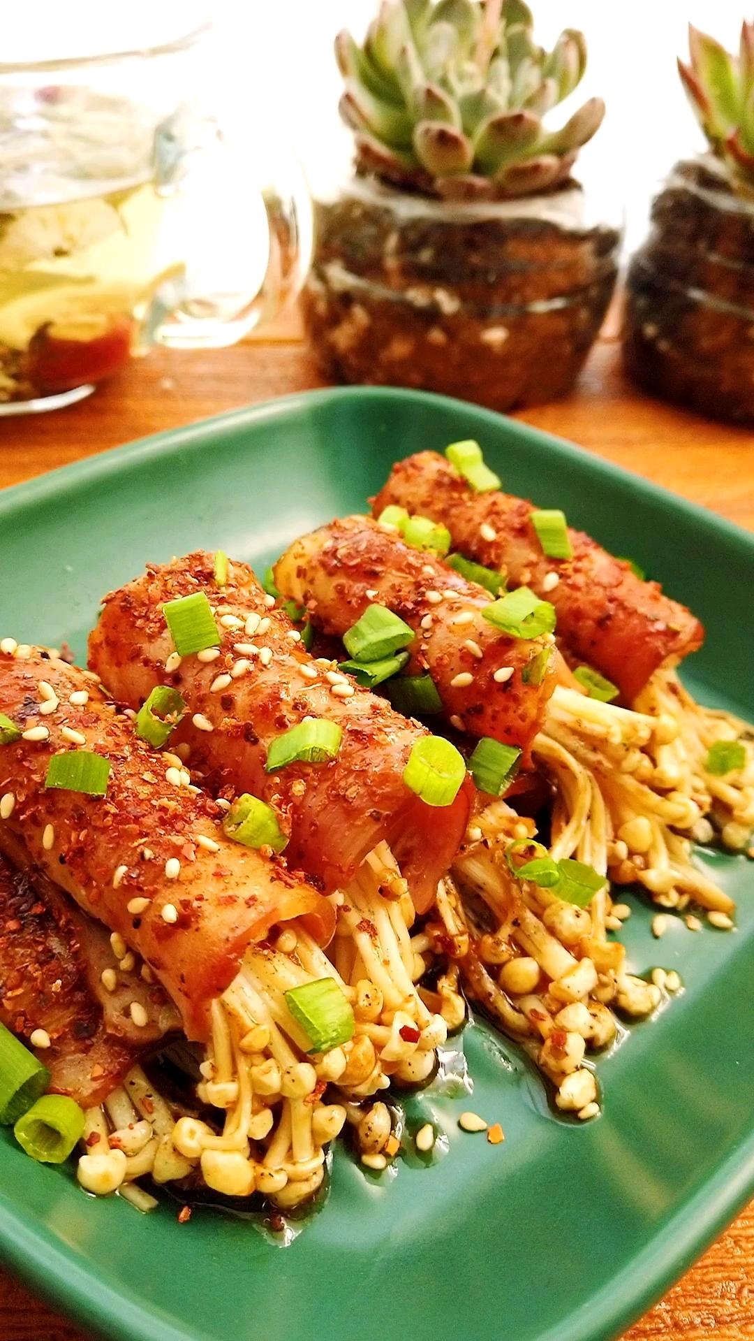 培根金针菇的做法