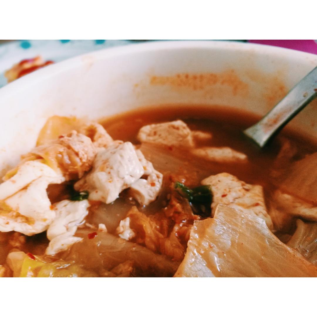 辣白菜豆腐汤