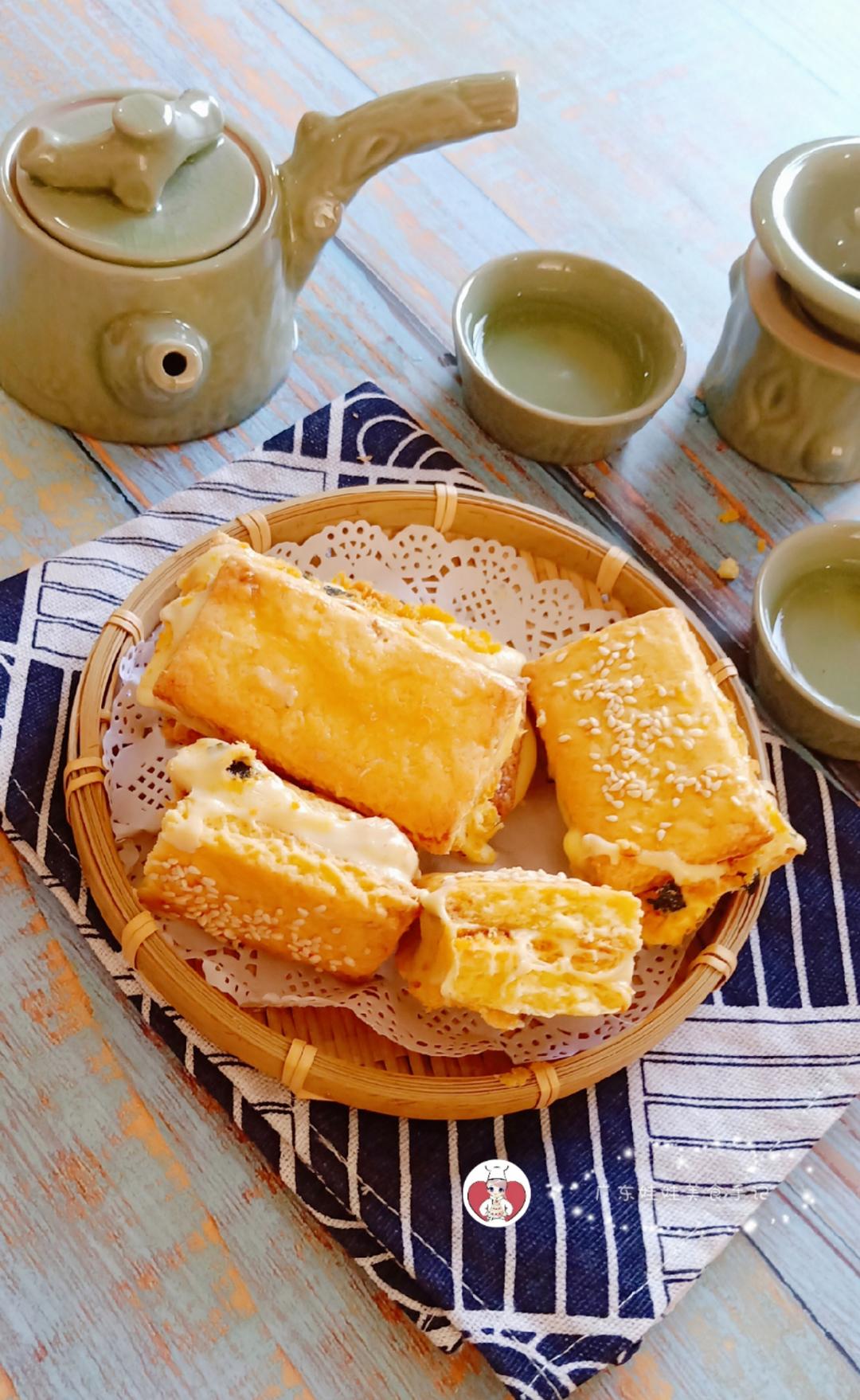 咸蛋黄肉松牛轧酥的做法 步骤30