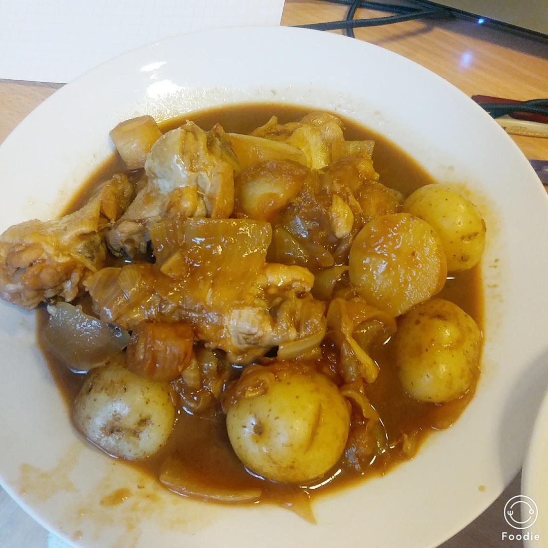 土豆焖鸡腿
