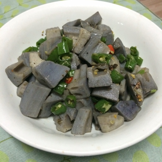 藕丁炒青椒