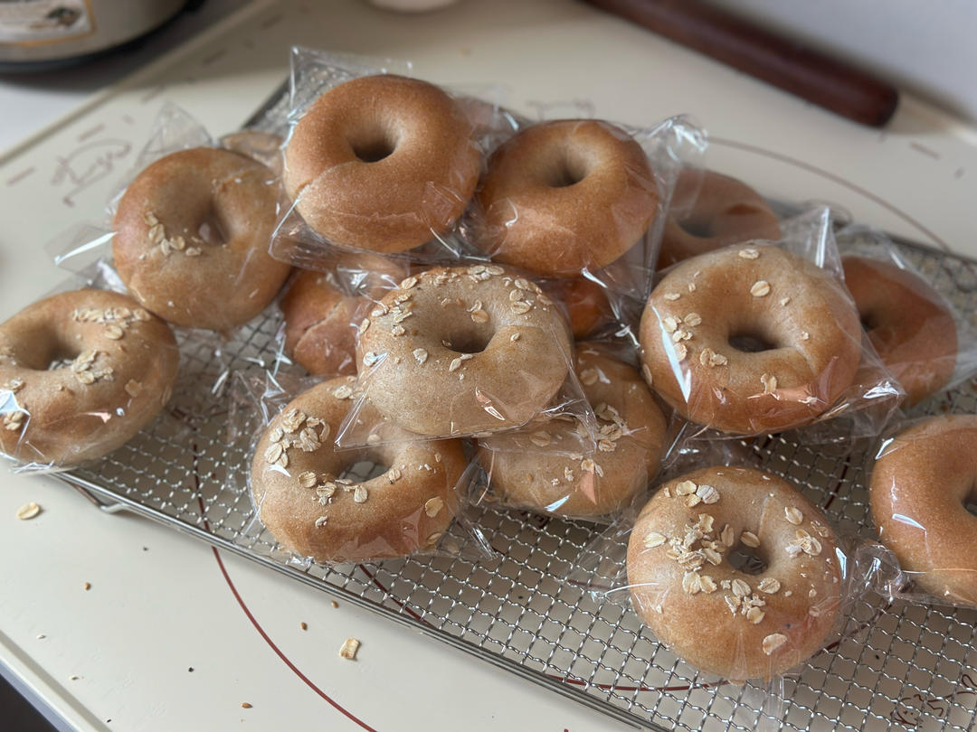 全麦贝果，低糖无油