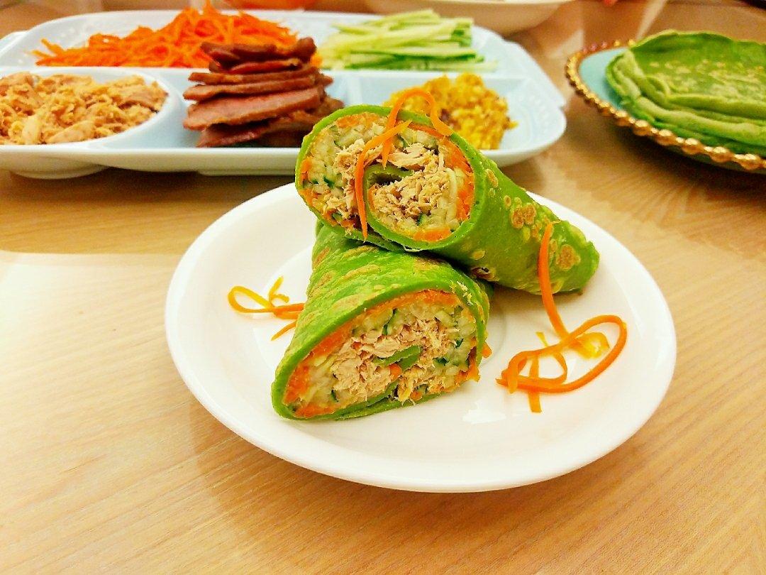 菠菜煎饼 蔬菜饼 卷饼