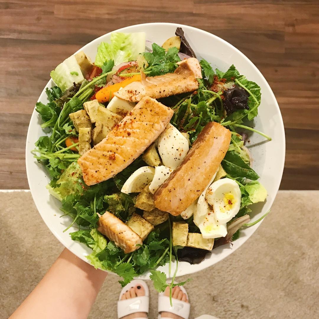 🥘七天减脂轻食瘦身早午餐 三文鱼 牛油果开放三明治等