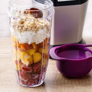 早餐健康饮品系列—树莓黄桃燕麦奶酪奶昔的做法 步骤2