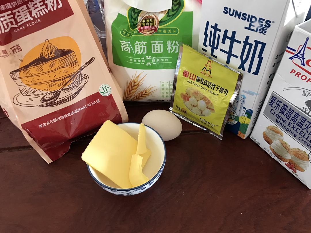 纯奶手撕吐司的做法 步骤1