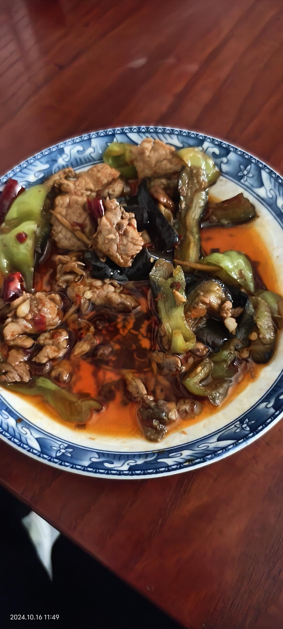 少油版茄子炒肉