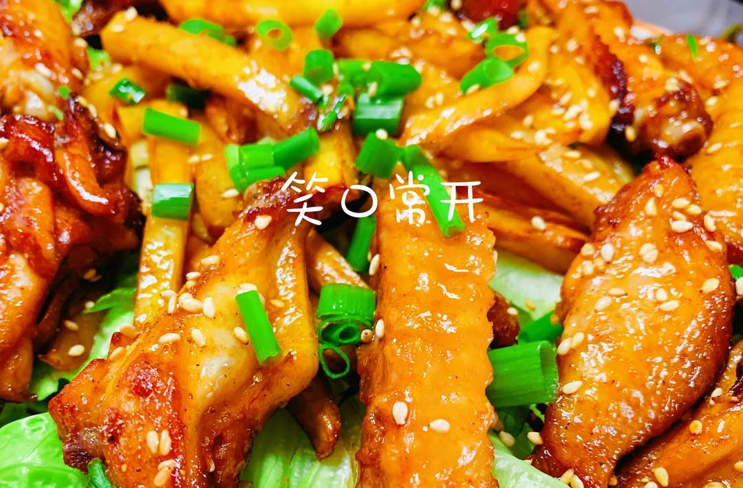 土豆鸡翅的神仙吃法（空气炸锅版）的做法