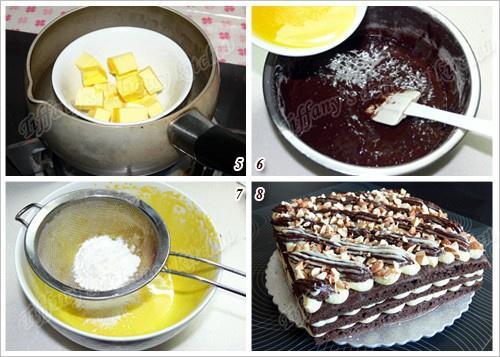 乳酪巧克力方形蛋糕的做法 步骤2