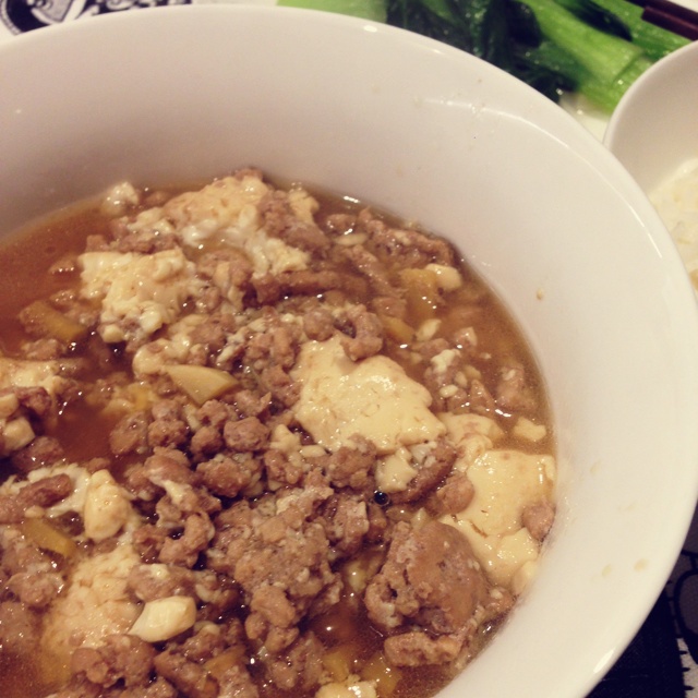 家常红烧肉末豆腐