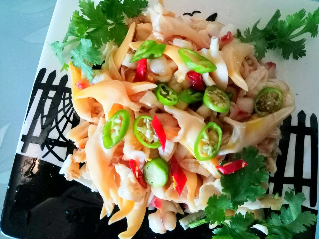 木子7575做的葱油拌蚬子