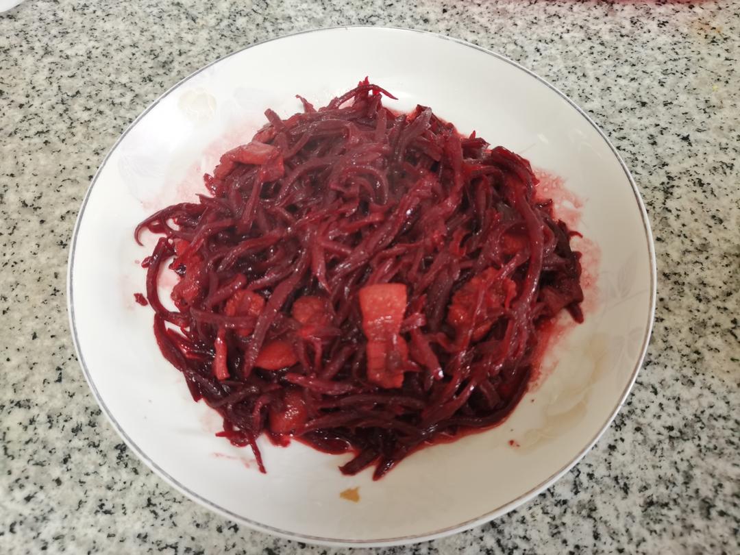 肉炒紫菜头
