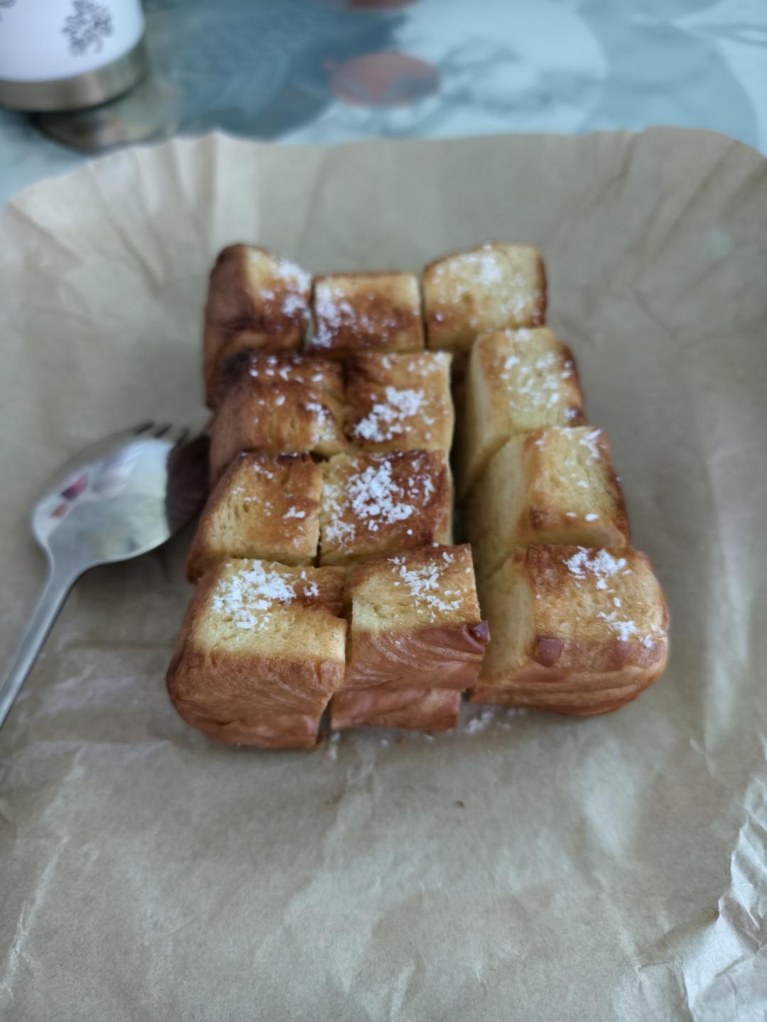 蜂蜜黄油烤吐司「空气炸锅」🍞超快手简单小甜品