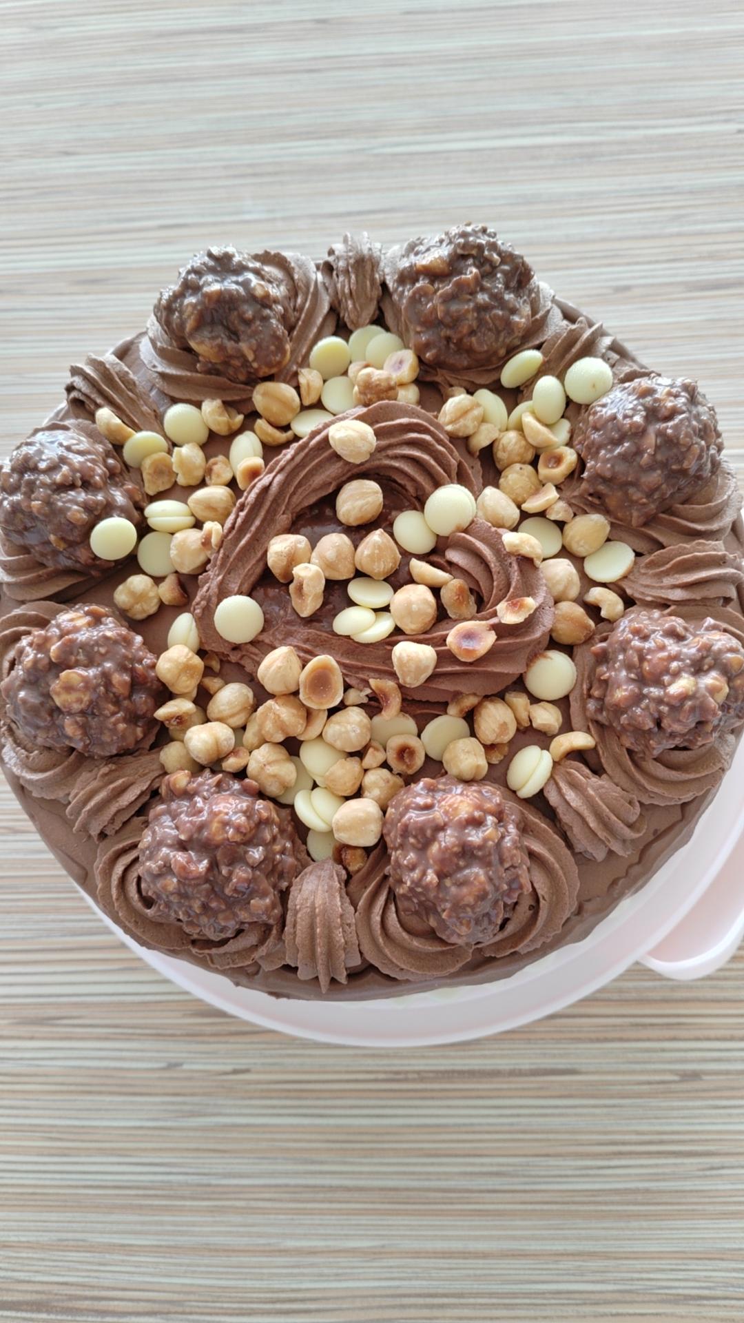 六寸黑森林裸蛋糕（巧克力海绵蛋糕搭巧克力香缇奶油）