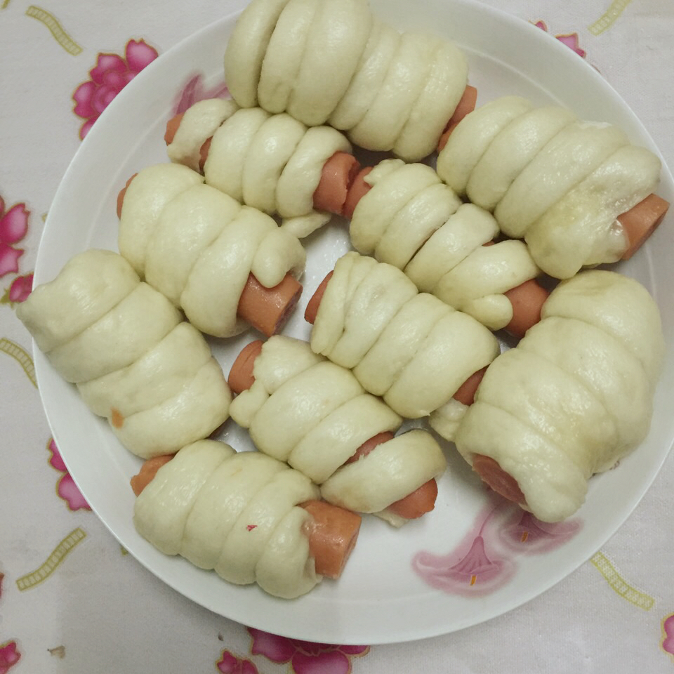 快手火腿卷～一次发酵