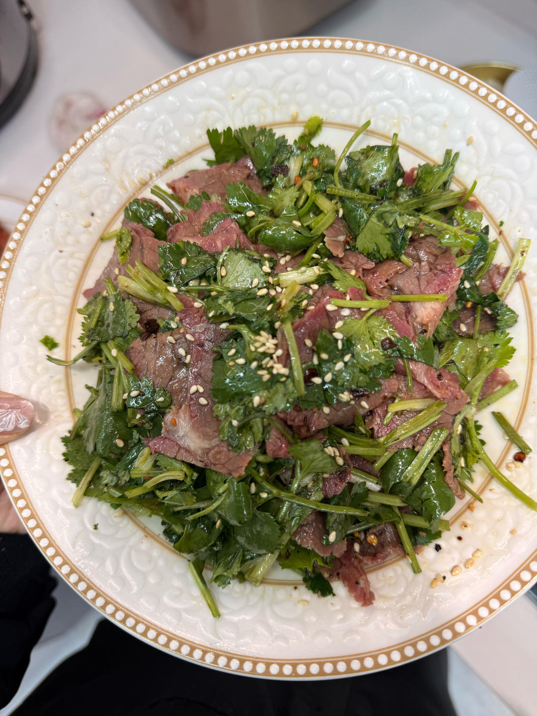 香菜拌牛肉