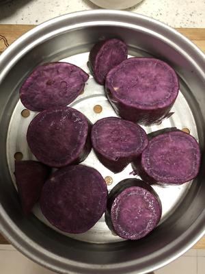山药紫薯糕的做法 步骤1