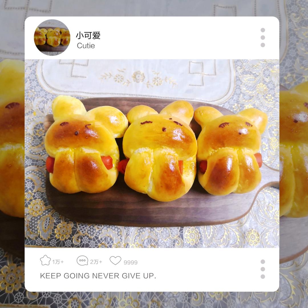 小兔子香肠面包（肠仔包，哄娃神器👶）
