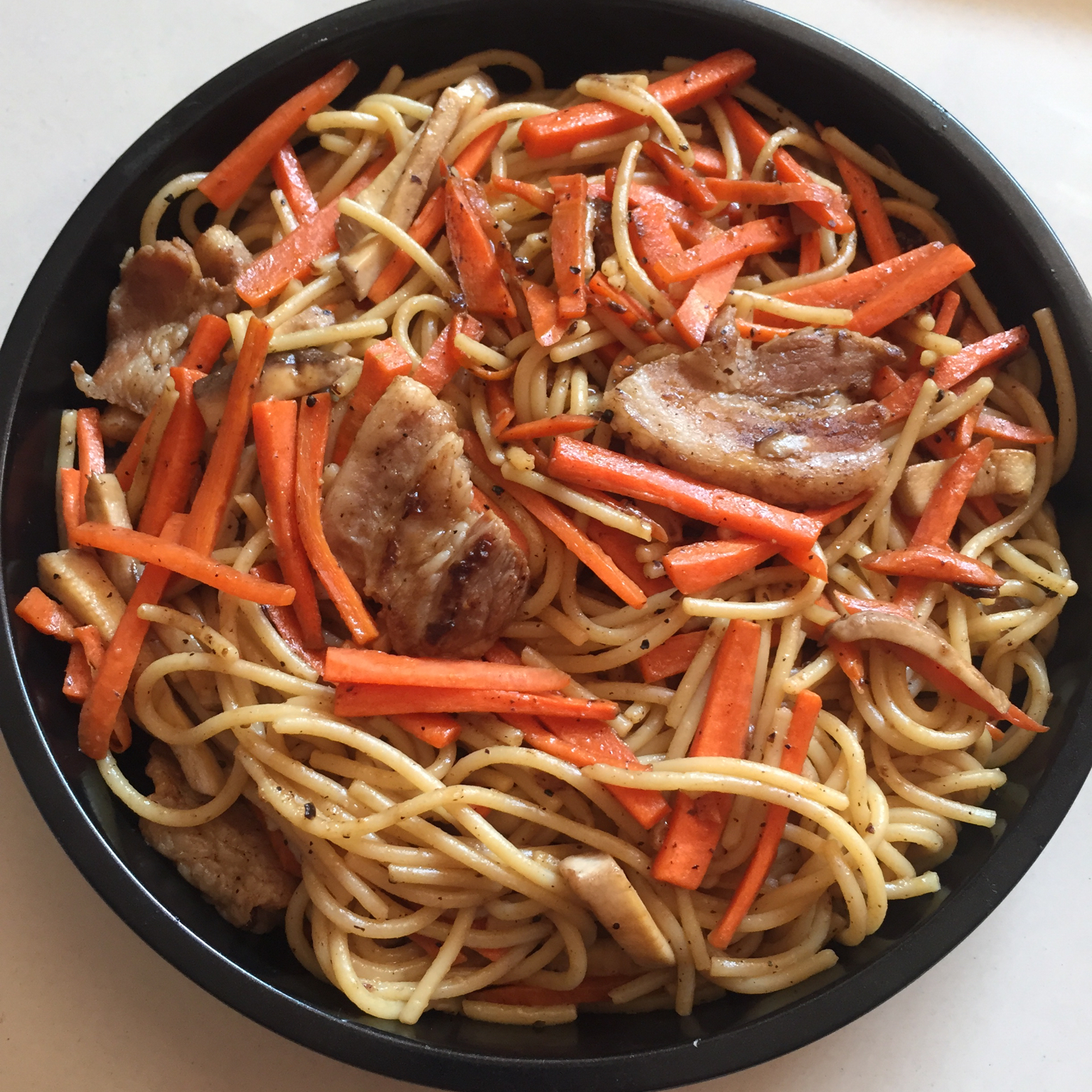 黑椒猪肉意面