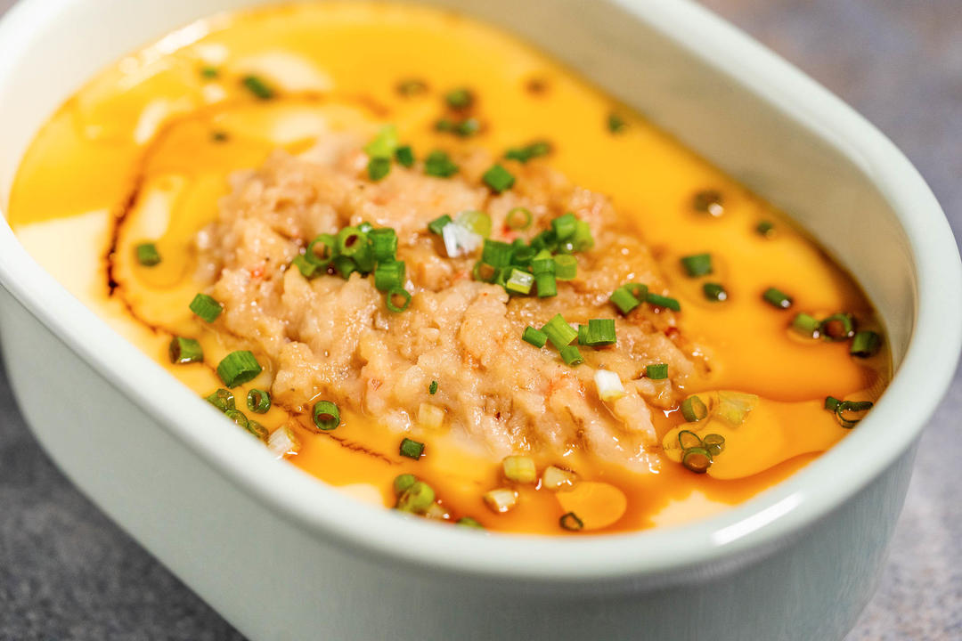 山药虾滑蛋羹的做法