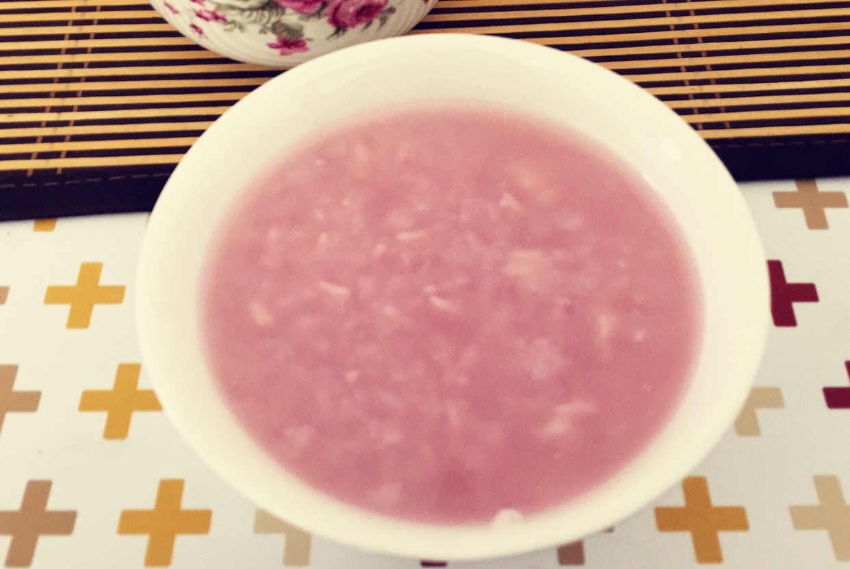 粉色的清凉米酒粥的做法