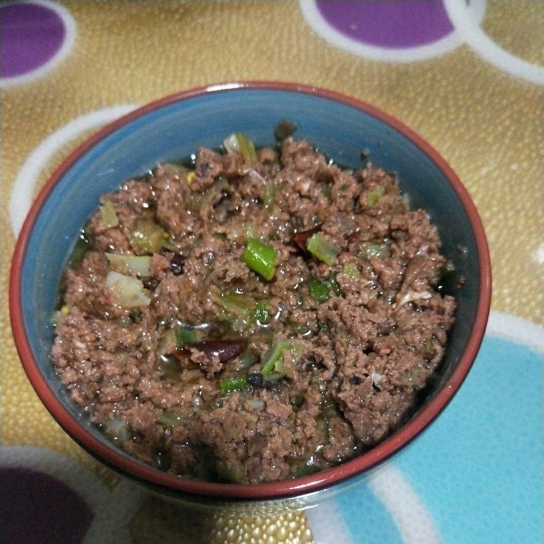 三流厨艺做的炸虾酱