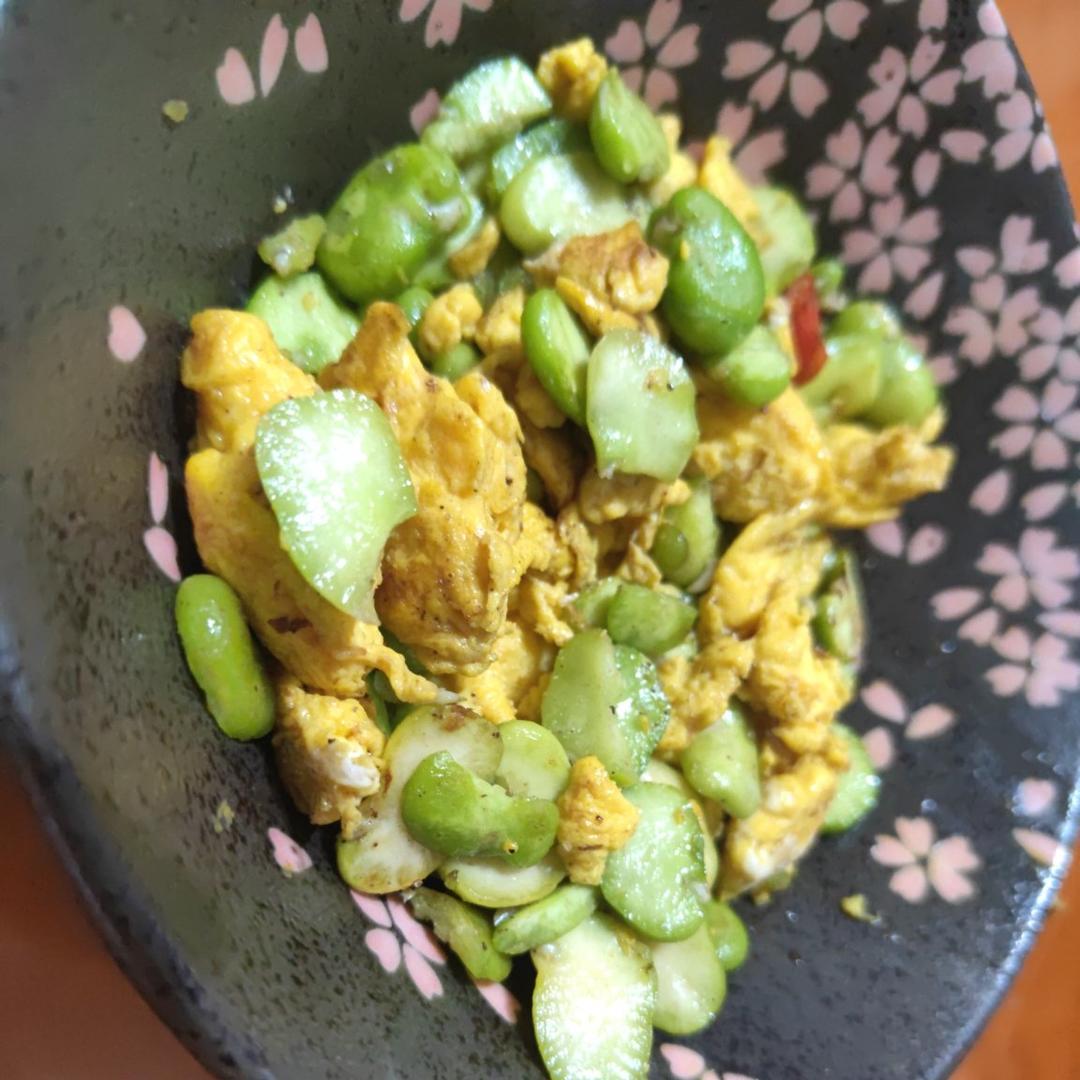 鲜蚕豆炒鸡蛋