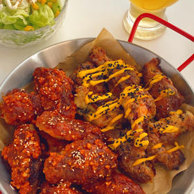 烤箱版·韩式双拼炸鸡❗️❗️❗️无油减脂