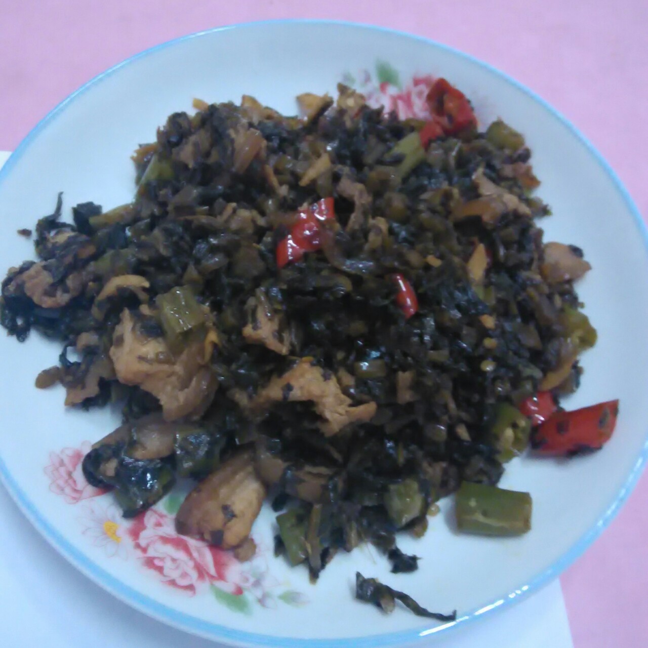 雪菜冬笋炒肉丝