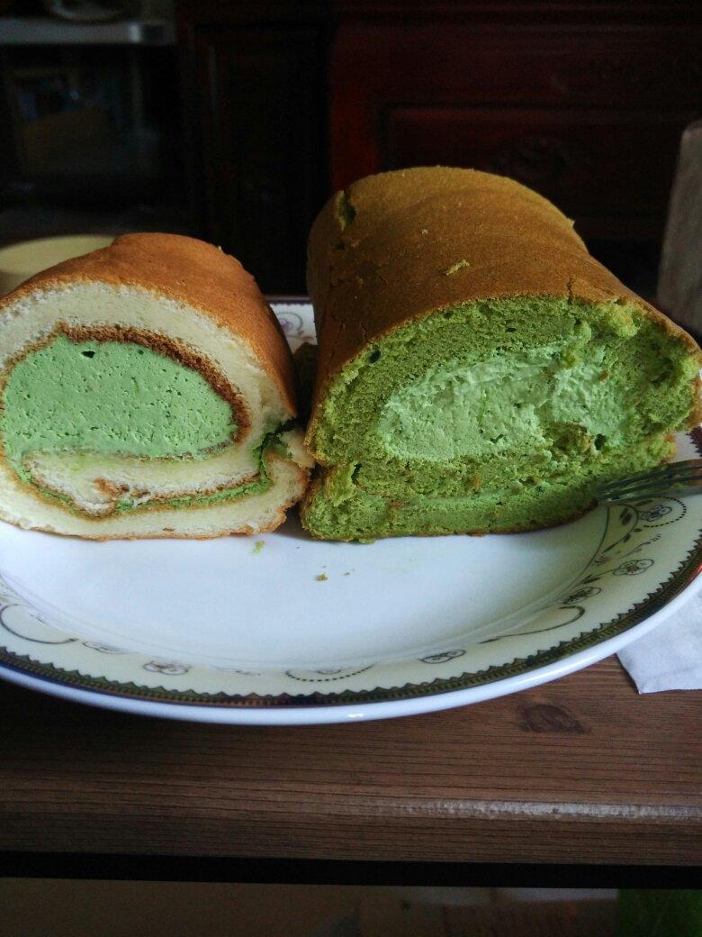 烫面抹茶蛋糕卷