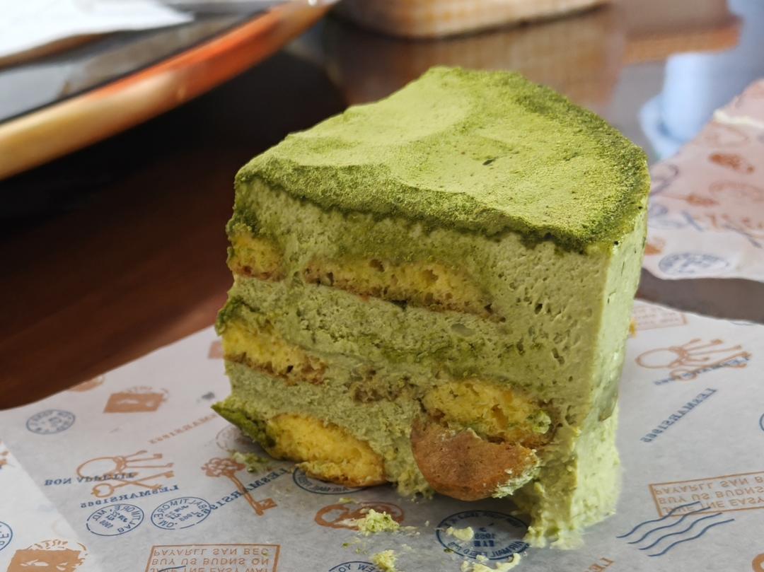 🍵日式抹茶提拉米苏，是春天的感觉，春天是远道而来的浪漫💕