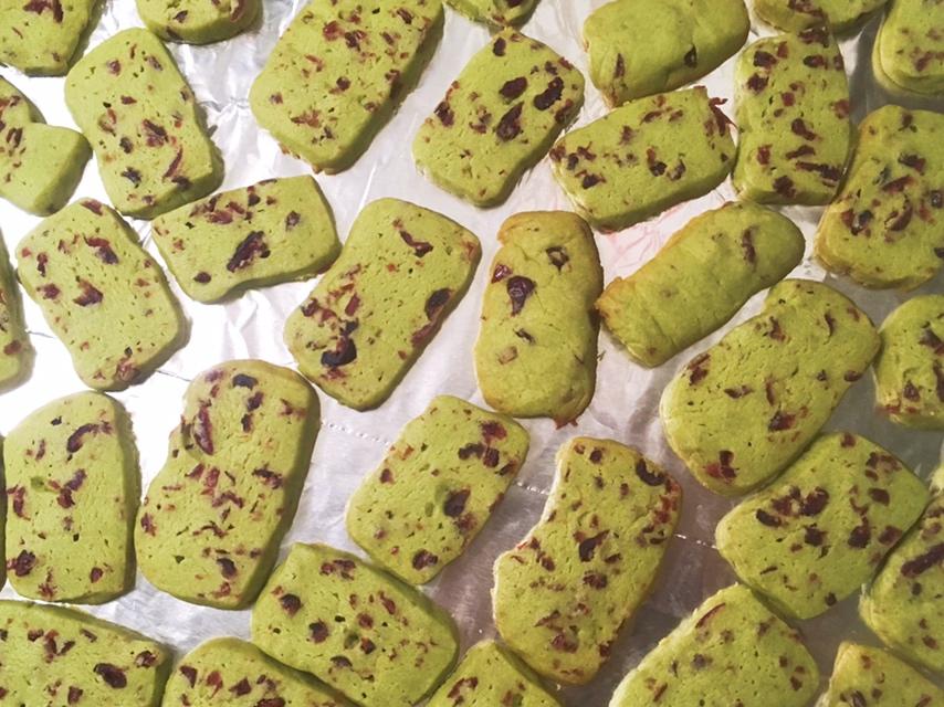 抹茶蔓越莓饼干