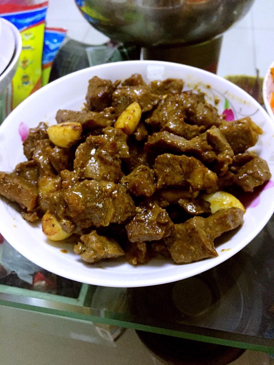 黑蒜子牛肉粒