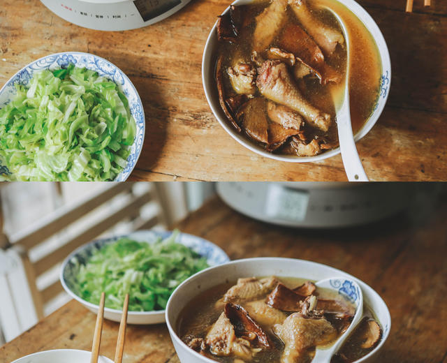 松茸炖土鸡【松下分体式饭煲】的做法