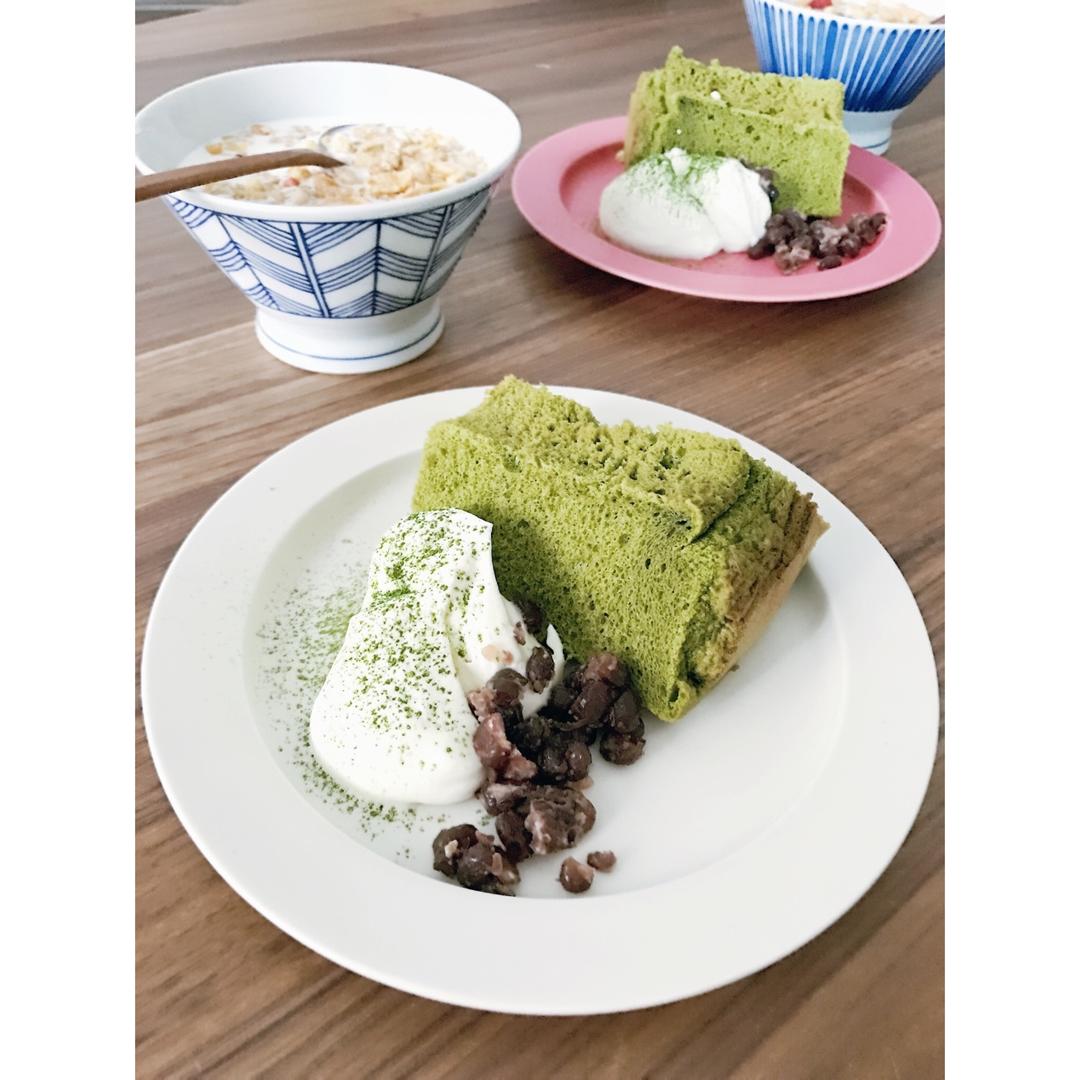 抹茶戚风~14厘米加高戚风模或者17厘米普通戚风模