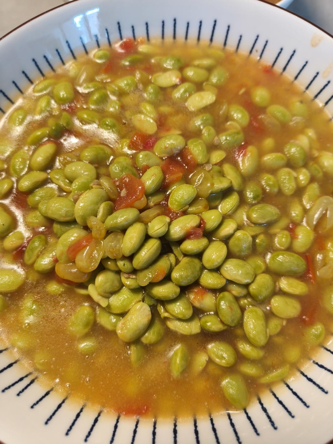 【西红柿焖青豆】