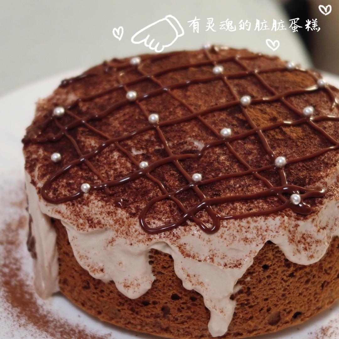 #视频教程#有灵魂的脏脏蛋糕，戚风生涯的巅峰之作，劣狐狐烘焙