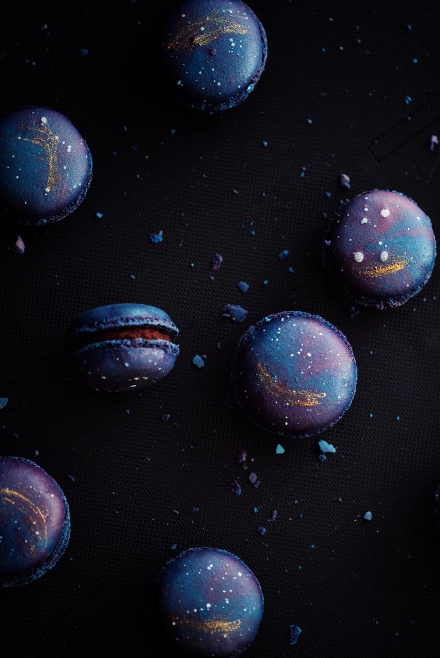 星空马卡龙制作方法(圣诞节彩蛋:饼身的制作)