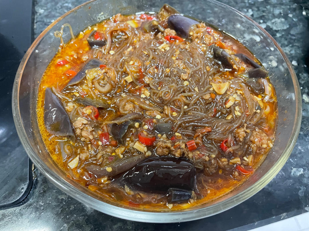 肉末茄子粉丝煲