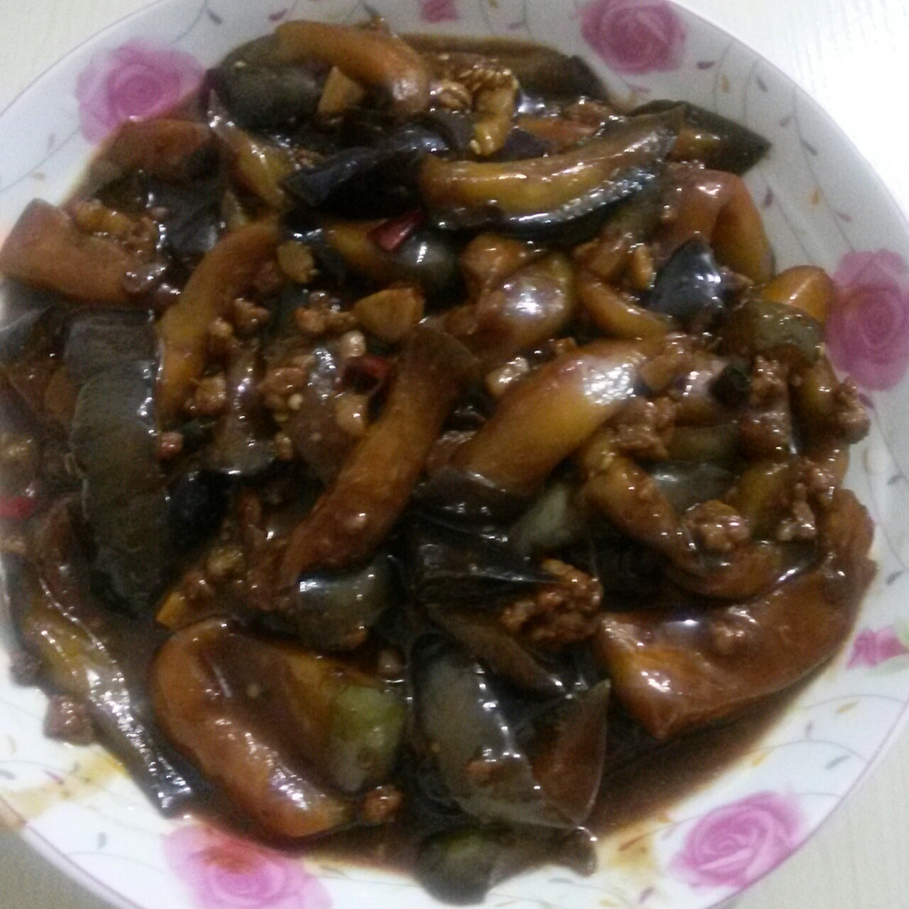 酱香肉末烧茄子