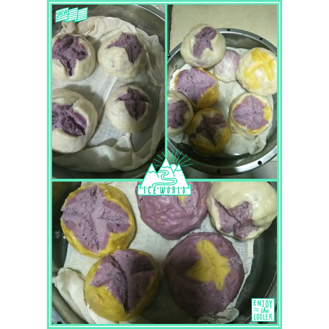 紫薯开花馒头